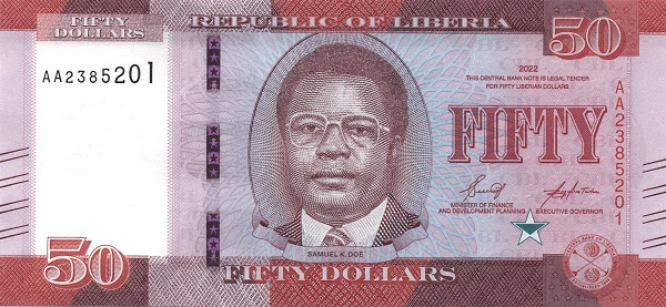 PN40 Liberia - 50 Dollars Year 2022